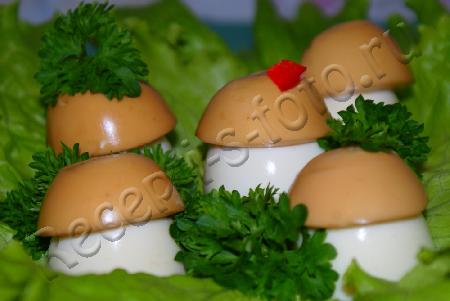 Рецепт: Фаршированые яйца 